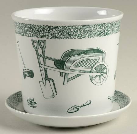 Gardening 3" Flower Pot & Underplate