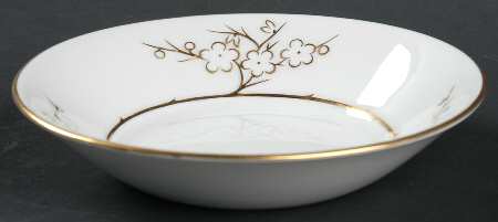 Geisha Gold (Gold Flowers, Gold Trim) Fruit/Dessert (Sauce) Bowl