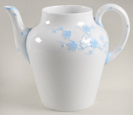 Geisha Light Blue (No Gold Accents) Coffee Pot No Lid