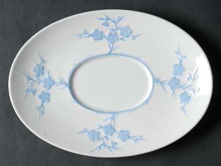 Geisha Light Blue (No Gold Accents) Underplate for Gravy Boat