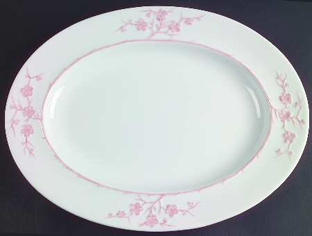 Geisha Light Pink 14" Oval Serving Platter