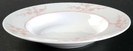 Geisha Light Pink Rim Soup Bowl
