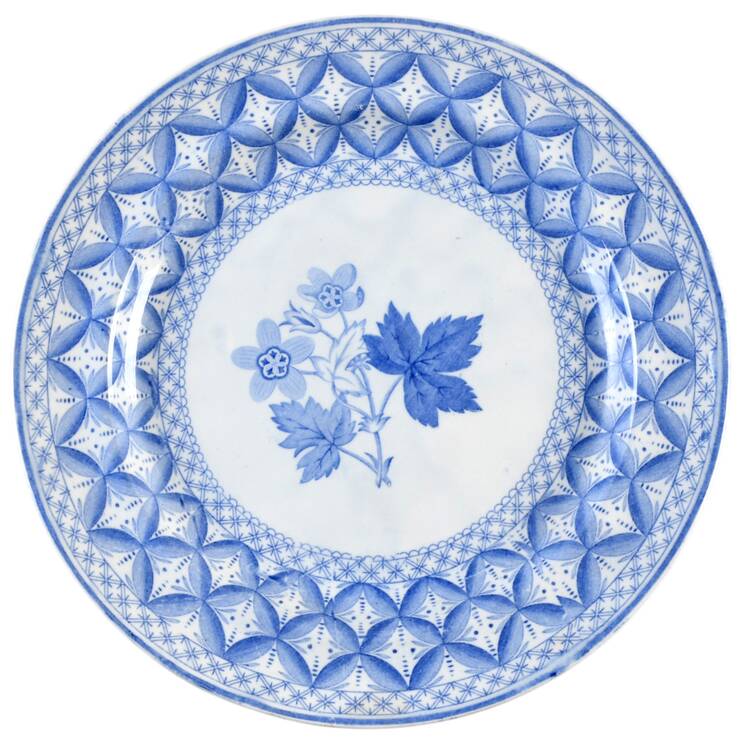 Geranium Blue (Older) Luncheon Plate