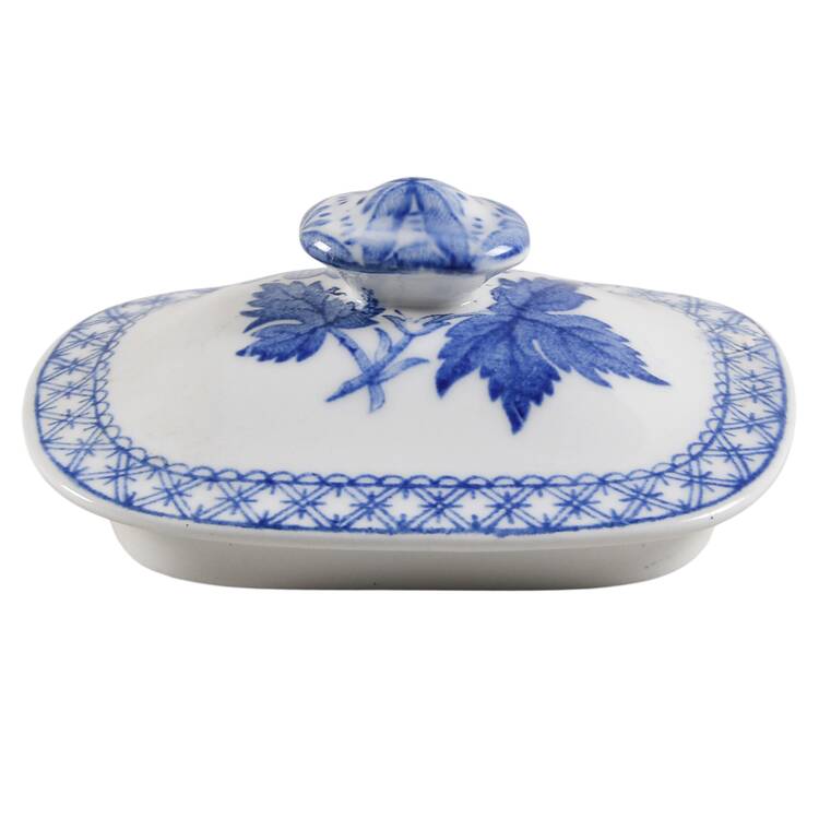 Geranium Blue (Older) Lid for Sugar Bowl
