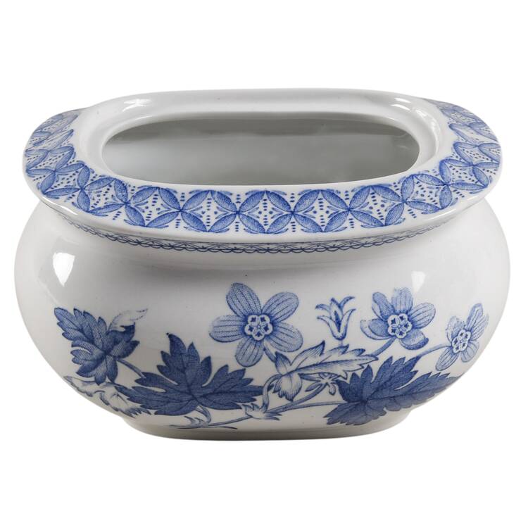 Geranium Blue (Older) Sugar Bowl No Lid