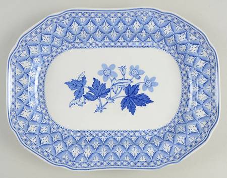 Geranium Blue (Older) 12" Oval Serving Platter
