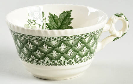 Geranium Green (Gadroon Shape, Older) Flat Cup