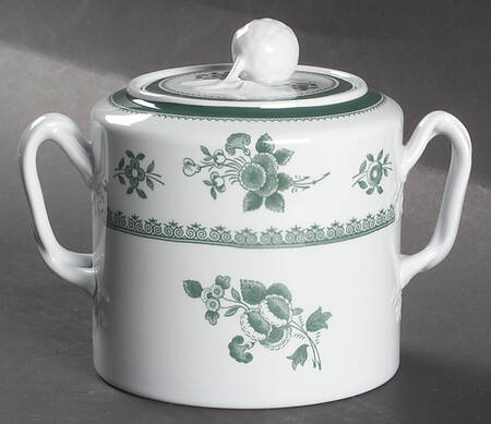 Gloucester Green (Fine Stone) Sugar Bowl & Lid