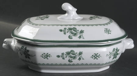 Gloucester Green (Fine Stone) Oval Covered Vegetable