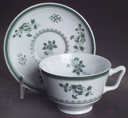 Gloucester Green (Fine Stone) London Shape Oversized Cup & Saucer Set