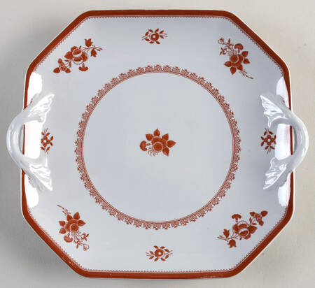 Gloucester Red (Fine Stone) Square Handled Cake Plate