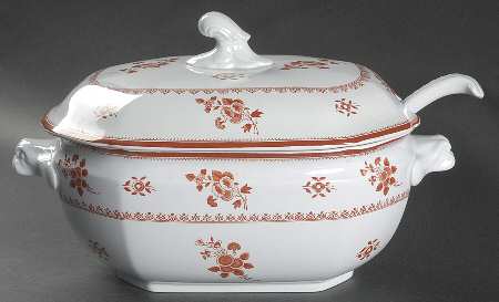 Gloucester Red (Fine Stone) Tureen & Lid w/Ladle