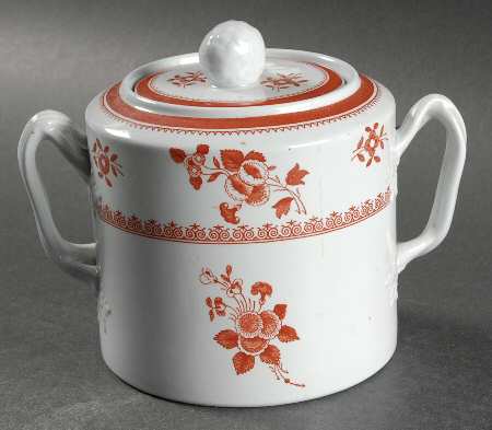 Gloucester Red (Fine Stone) Sugar Bowl & Lid
