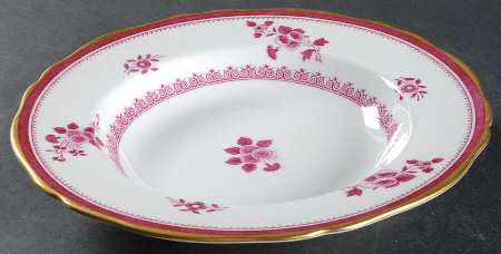 Gloucester Red (Bone) Rim Soup Bowl
