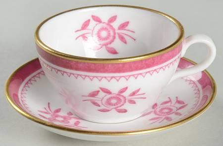 Gloucester Red (Bone) Miniature Cup and Saucer Set
