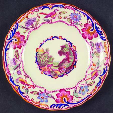 Gobelin (Scalloped, Yellow Trim) Dessert/Pie Plate