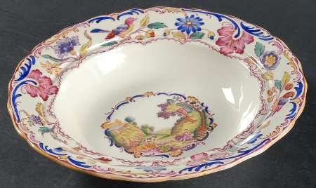 Gobelin (Scalloped, Yellow Trim) Muffin Dish No Lid
