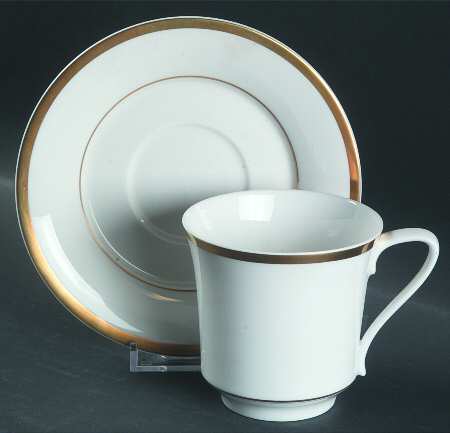 Golden Eternity Flat Cup & Saucer Set
