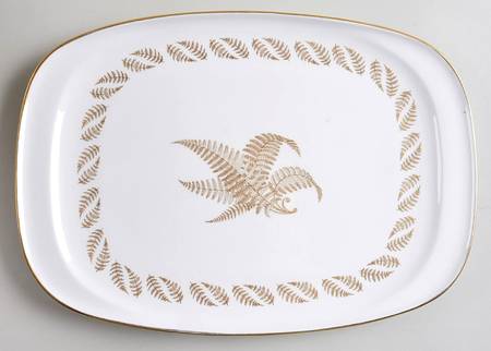 Golden Fern 12" Oval Serving Platter