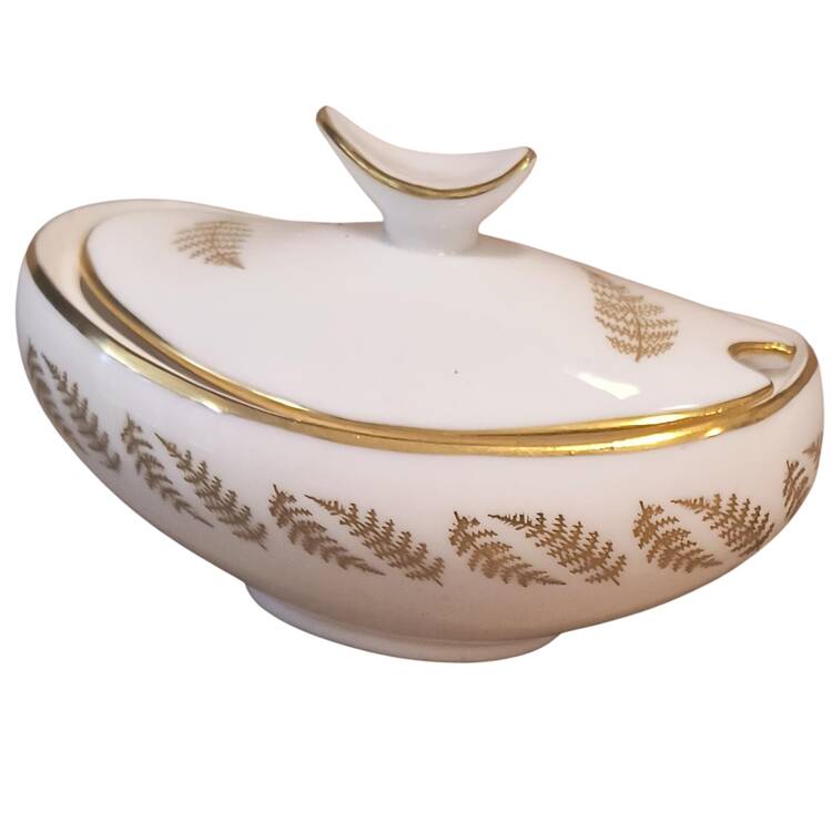 Golden Fern Mustard Jar & Lid