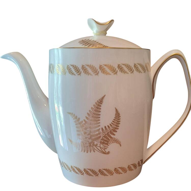Golden Fern Teapot & Lid