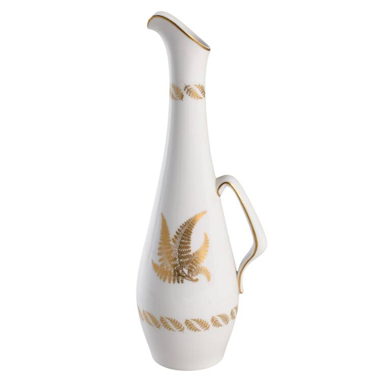 Golden Fern Tall Pitcher/Vase