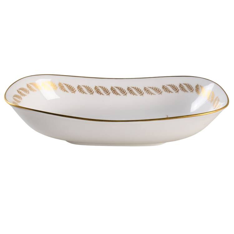 Golden Fern 9" Oval Vegetable Bowl