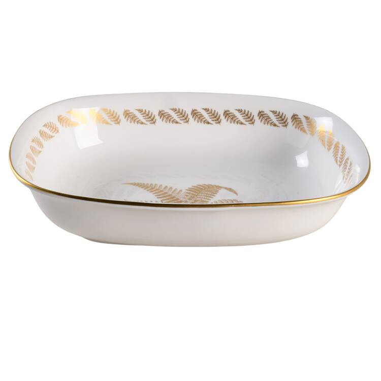 Golden Fern 10" Oval Vegetable Bowl