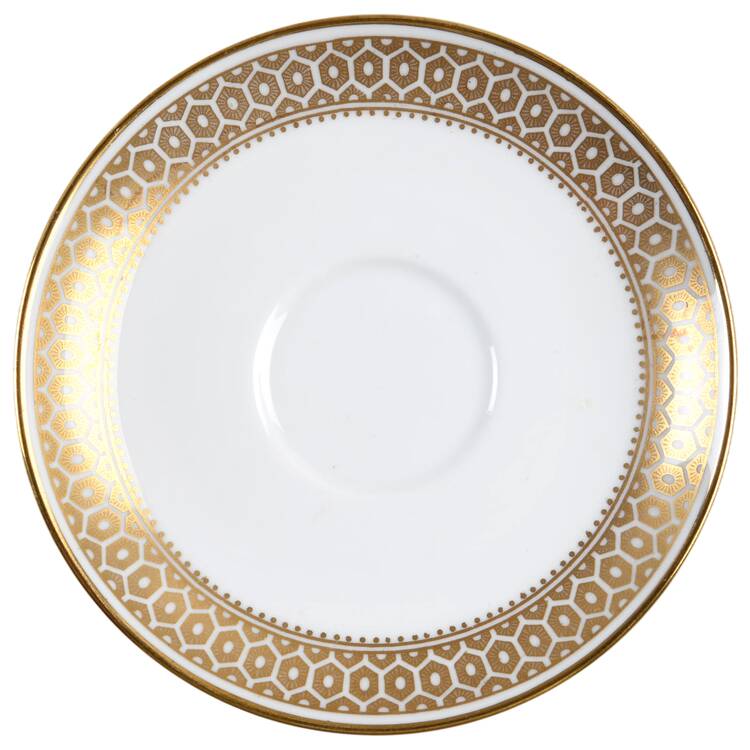 Golden Honeycomb Saucer for Demitasse Cup