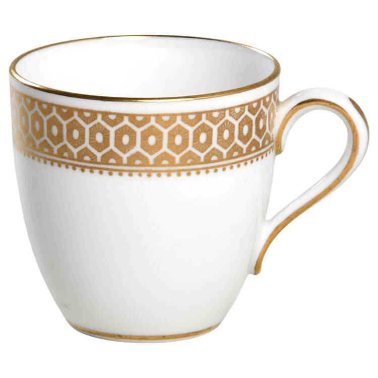 Golden Honeycomb Flat Demitasse Cup