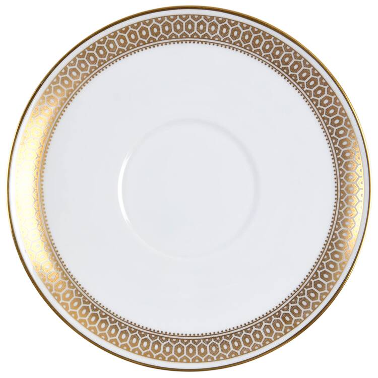Golden Honeycomb Saucer for Cream Soup Bowl