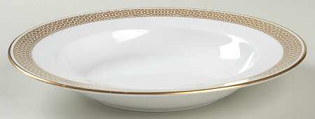 Golden Honeycomb Large Rim Soup Bowl