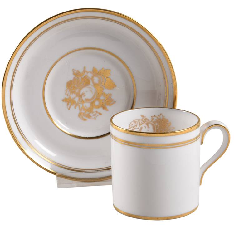Golden Harvest Flat Demitasse Cup & Saucer Set