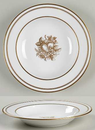 Golden Harvest Rim Soup Bowl