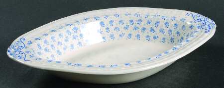 Gossamer Blue 9" Oval Vegetable Bowl