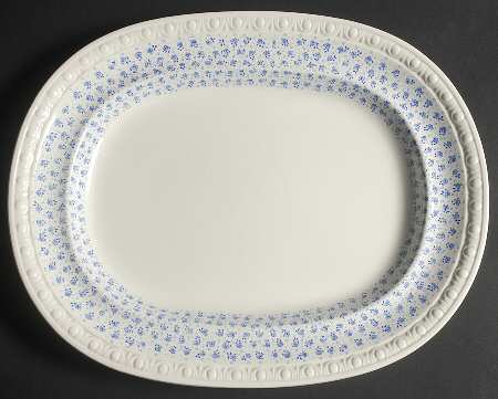 Gossamer Blue 15" Oval Serving Platter