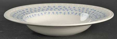 Gossamer Blue Large Rim Soup Bowl
