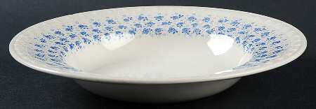 Gossamer Blue Rim Soup Bowl