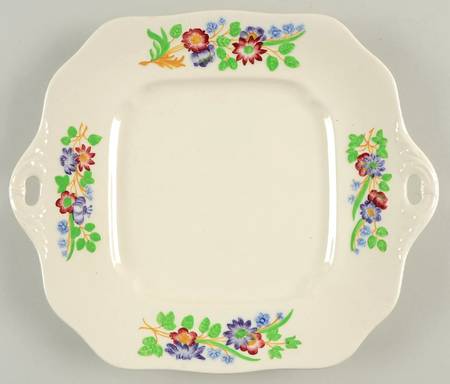 Golden State Square Handled Cake Plate