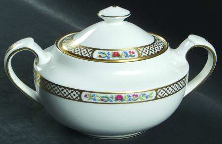 Golden Trellis Sugar Bowl & Lid