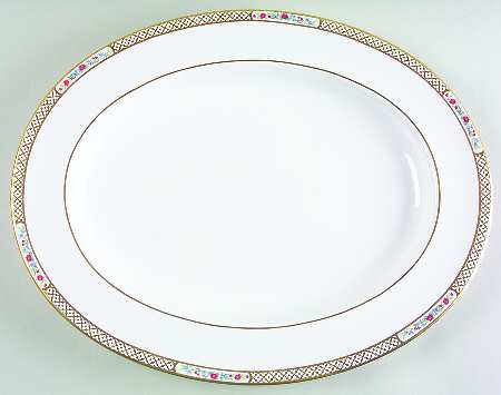Golden Trellis 15" Oval Serving Platter