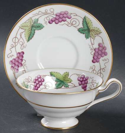 Grapevine Footed Cup & Saucer Set