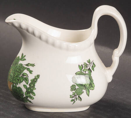Green Basket (Earthenware, Gadroon, Not Trim) Mini Creamer