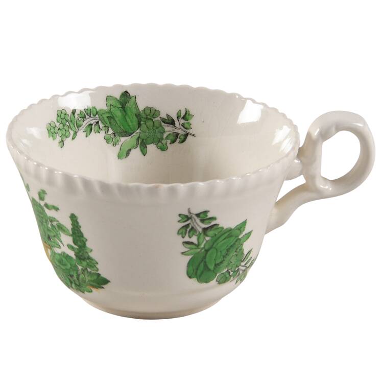 Green Basket (Earthenware, Gadroon, Not Trim) Flat Cup