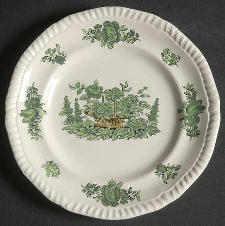 Green Basket (Earthenware, Gadroon, Not Trim) Bread & Butter Plate