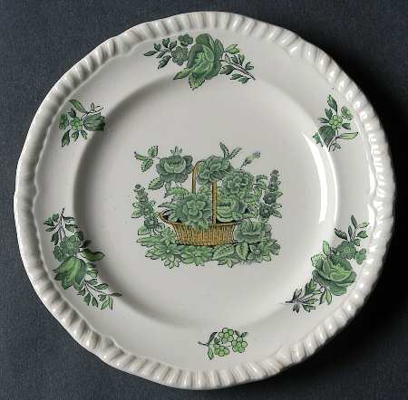 Green Basket (Earthenware, Gadroon, Not Trim) Small Bread & Butter Plate