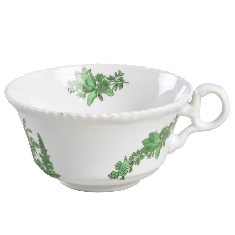 Green Basket (Bone, Gadroon, No Trim) Oversized Cup