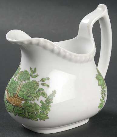 Green Basket (Bone, Gadroon, No Trim) Creamer