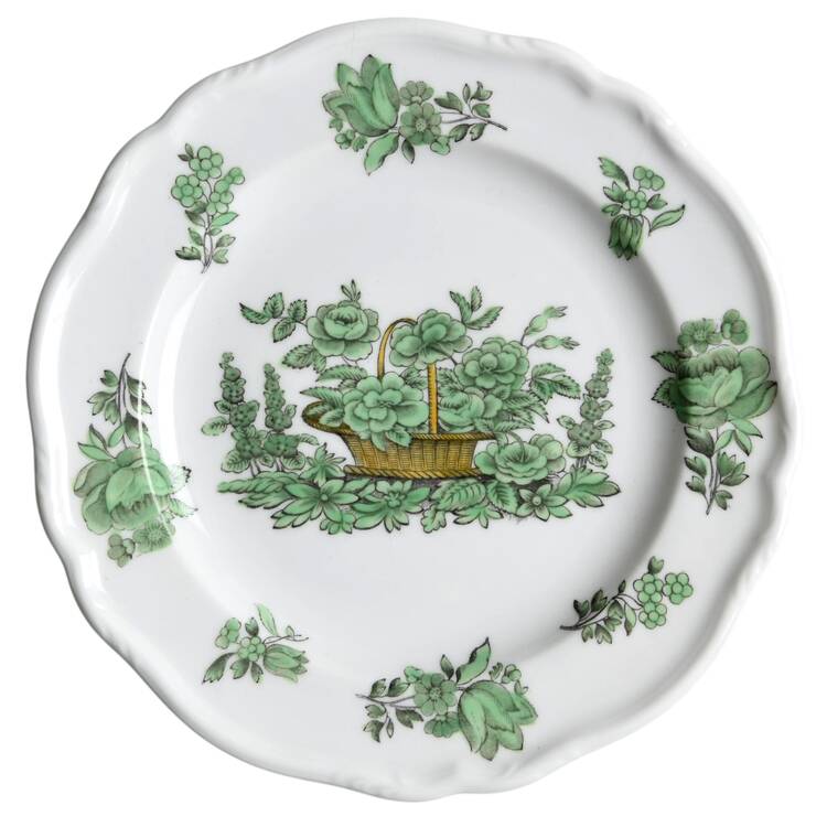 Green Basket (Stafford, No Trim) Bread & Butter Plate