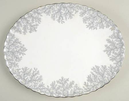 Gray Coral 12" Oval Serving Platter